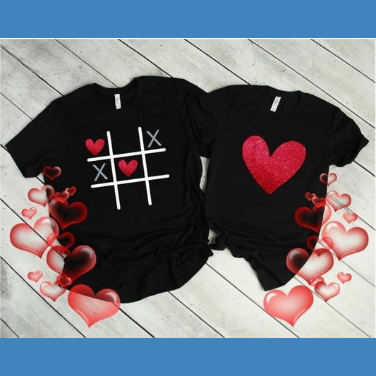 tic a tac toc (Couple  Shirts Set)